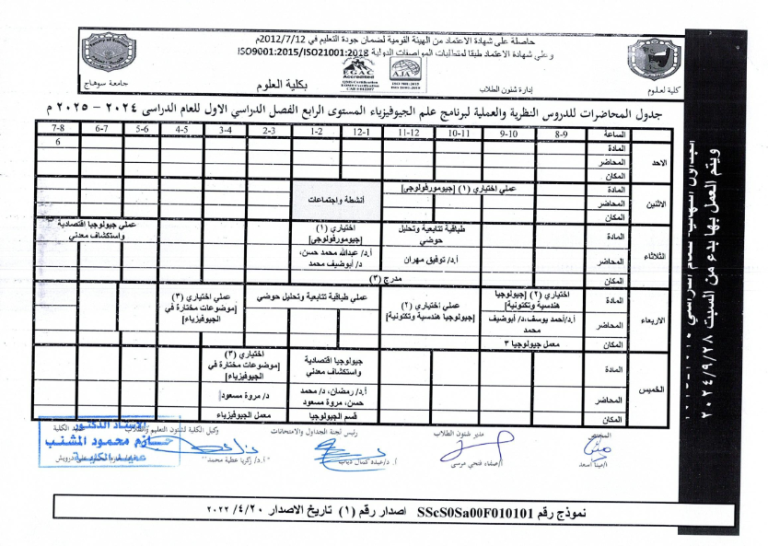 جداول محاضرات الفصل الدراسي الاول2024- 2025_047