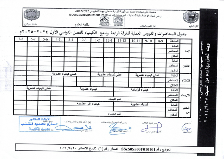 جداول محاضرات الفصل الدراسي الاول2024- 2025_052